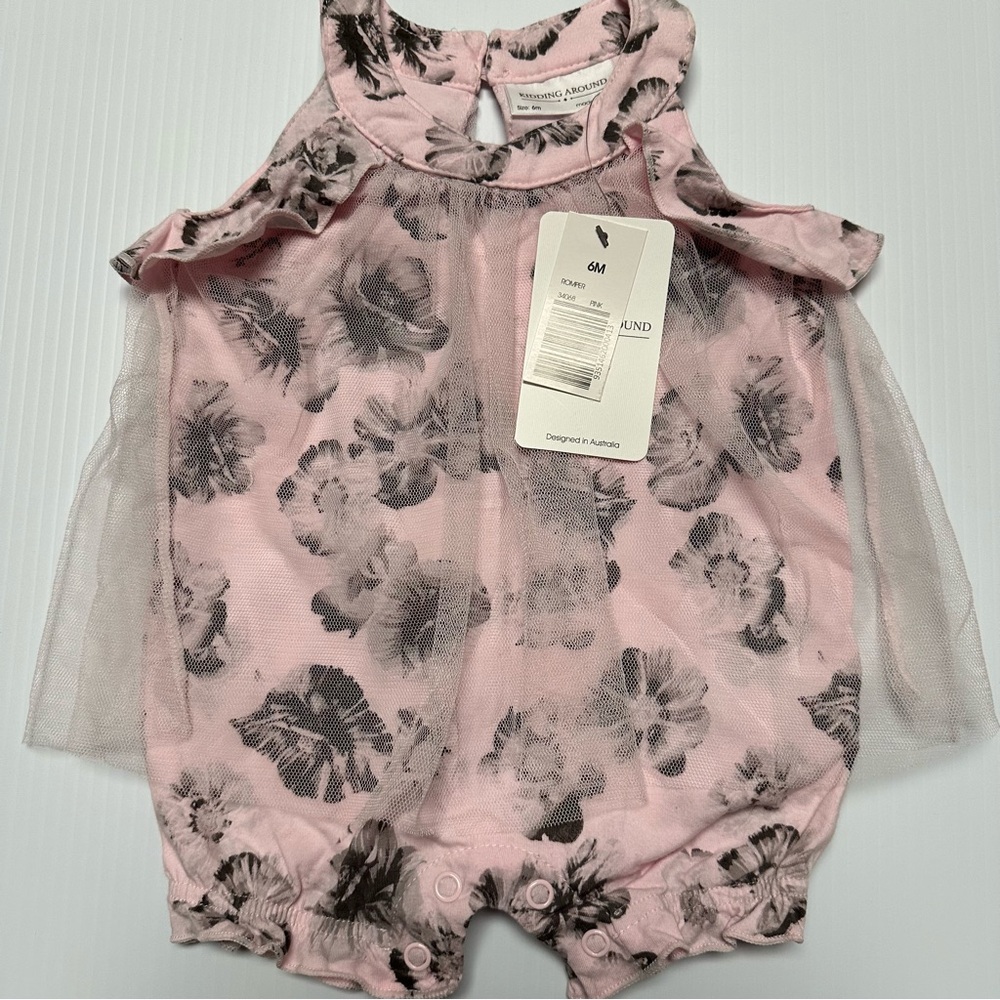 Kidding Around girls 6 month romper